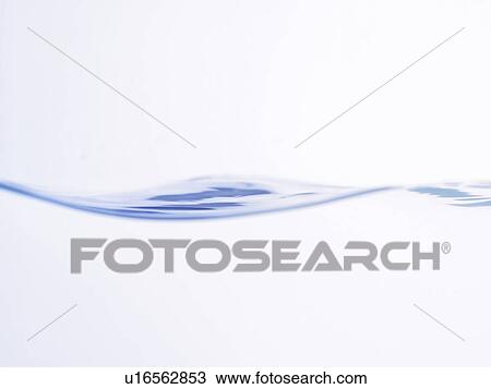 Stock Image - Rippled water surface with white background. Fotosearch