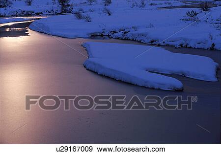 River on snowy landscape View Large Photo Image Stock Photo - River on snowy landscape. Fotosearch