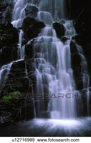 Stock Photo - Rocky waterfall. Fotosearch