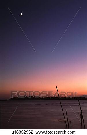 Scenic view at sunset View Large Photo Image Stock Image - Scenic view at sunset. Fotosearch