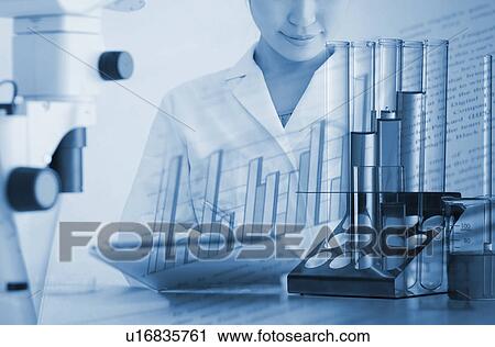 Stock Image - Scientist in a laboratory. Fotosearch