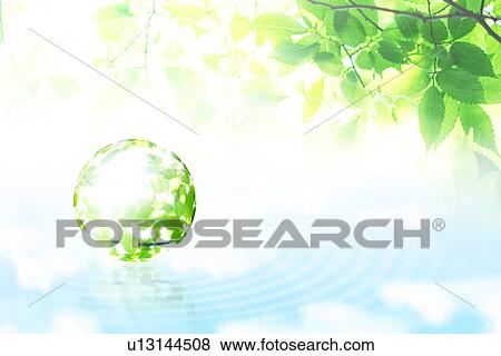 Sphere of leaves floating on rippled water View Large Photo Image Stock Photo - Sphere of leaves floating on rippled water. Fotosearch