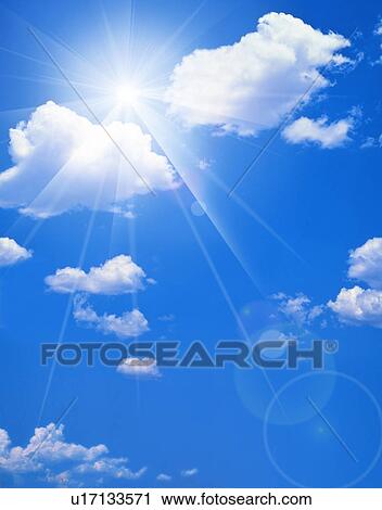 Sun in a blue sky View Large Photo Image Stock Image - Sun in a blue sky. Fotosearch