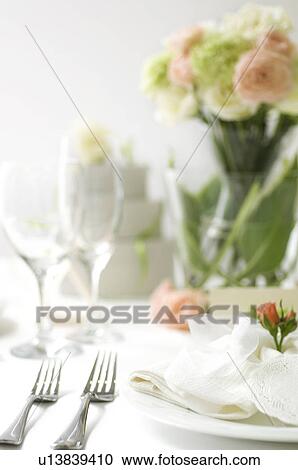 Stock Image - Table setting. Fotosearch