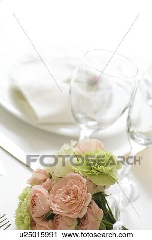 Stock Image - Table setting. Fotosearch