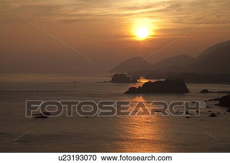 Stock Image - Tango Matsushima at sunrise. Fotosearch