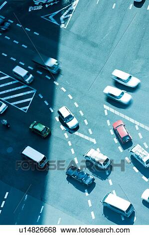 Stock Photo - Traffic on urban street. Fotosearch
