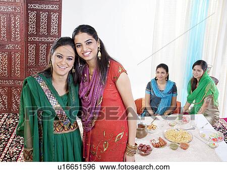 Stock Photograph - Muslim women posing. Fotosearch