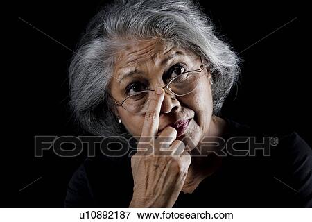 Old woman wearing glasses View Large Photo Image Stock Photo - Old woman wearing glasses. Fotosearch