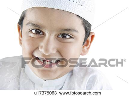 Portrait of a Muslim boy View Large Photo Image Stock Image - Portrait of a Muslim boy. Fotosearch