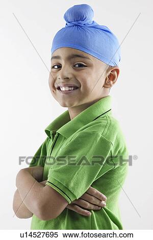 Stock Photography - Portrait of a Sikh boy. Fotosearch