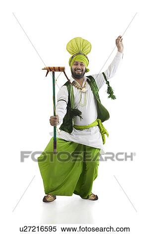 Stock Photography - Sikh man holding a Katow. Fotosearch