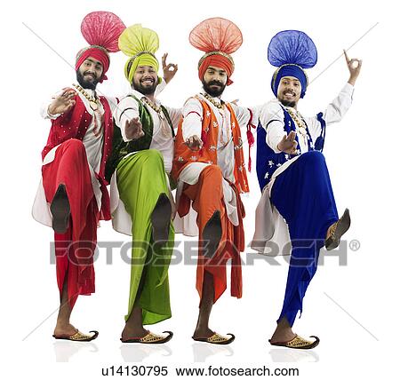 Stock Photography - Sikh men dancing. Fotosearch