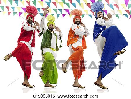 Stock Photography - Sikh men dancing. Fotosearch
