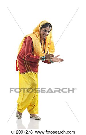 Sikh woman dancing View Large Photo Image Stock Photo - Sikh woman dancing. Fotosearch