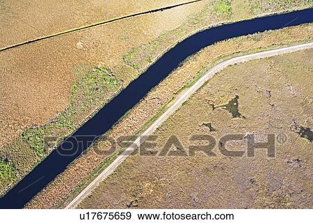 Aerial view of marsh View Large Photo Image Stock Photo - Aerial view of marsh. Fotosearch