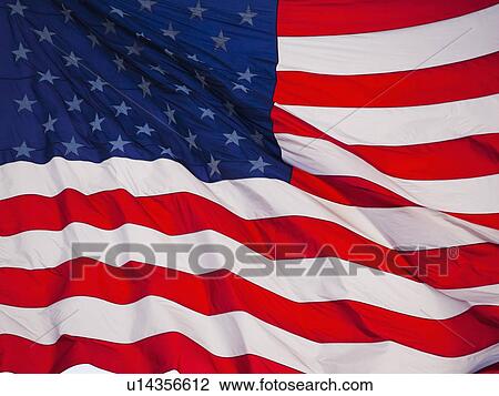 Stock Image - American flag. Fotosearch
