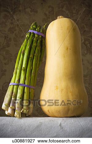 Stock Photo - Asparagus and squash. Fotosearch