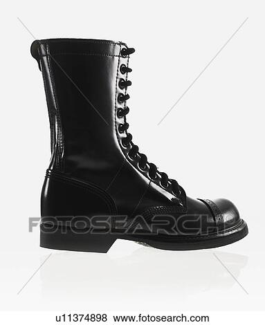 Black boot View Large Photo Image Stock Photo - Black boot. Fotosearch
