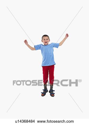 Picture - Boy jumping. Fotosearch