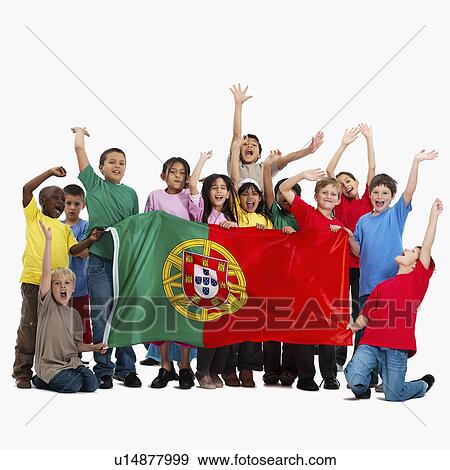 Children holding flag View Large Photo Image Stock Photo - Children holding flag. Fotosearch