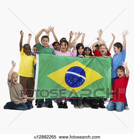 Children holding flag View Large Photo Image Stock Photography - Children holding flag. Fotosearch