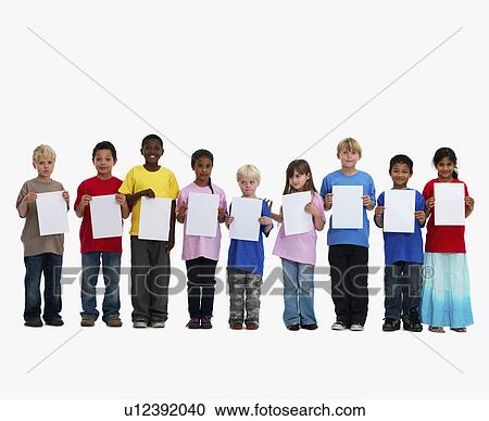 Children holding paper View Large Photo Image Stock Image - Children holding paper. Fotosearch