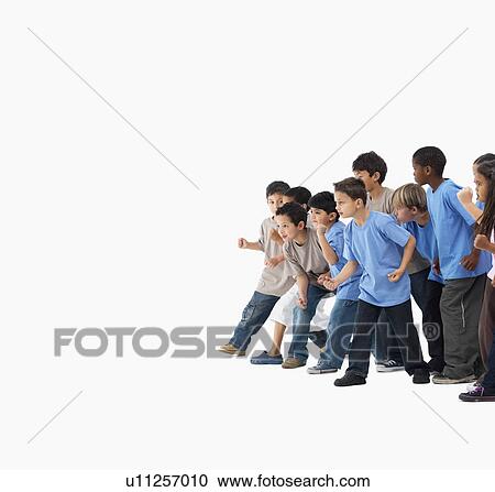 Children ready to run View Large Photo Image Stock Image - Children ready to run. Fotosearch