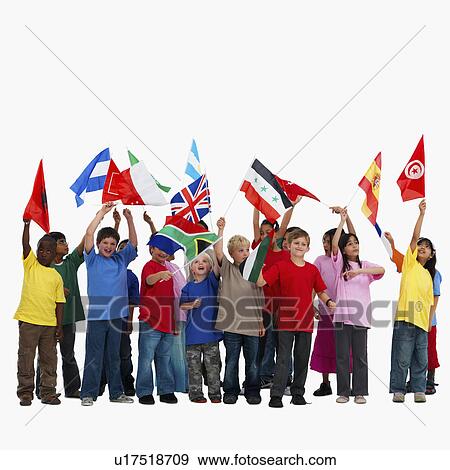 Children waving flags View Large Photo Image Stock Photo - Children waving flags. Fotosearch
