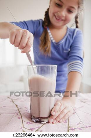 Picture - Chocolate milk. Fotosearch