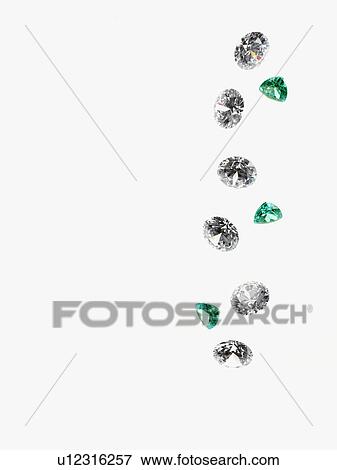 Diamonds and emeralds View Large Photo Image Stock Photo - Diamonds and emeralds. Fotosearch