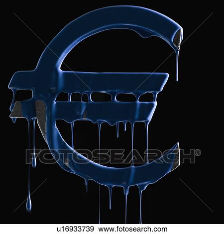 Stock Photo - Euro symbol covered in paint. Fotosearch
