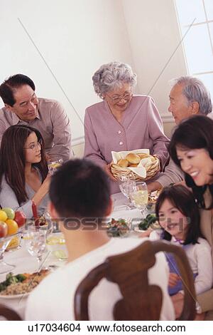 Picture - Family dinner. Fotosearch