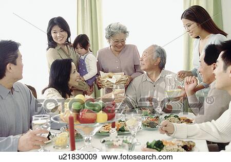 Family dinner View Large Photo Image Stock Photo - Family dinner. Fotosearch