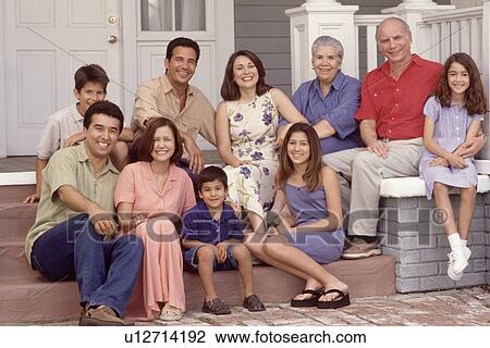 Family portrait on the porch View Large Photo Image Stock Image - Family portrait on the porch. Fotosearch