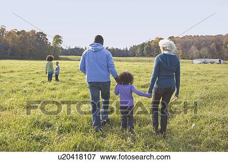 Stock Photo - Family walk. Fotosearch