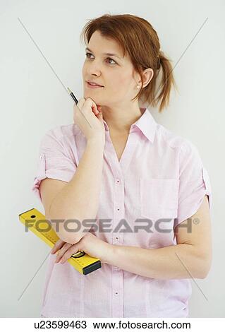 Female carpenter View Large Photo Image Stock Image - Female carpenter. Fotosearch