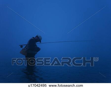 Stock Photography - Fly fisherman. Fotosearch