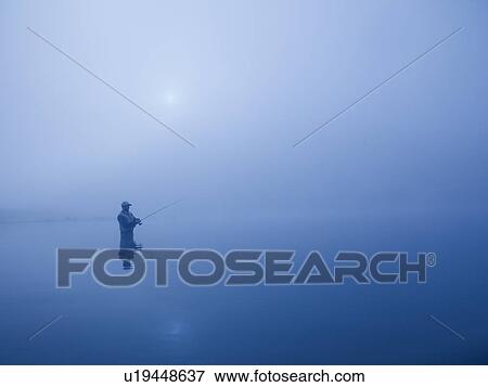 Stock Photo - Fly fishing. Fotosearch