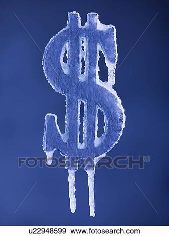Stock Photo - Frozen American dollar symbol. Fotosearch