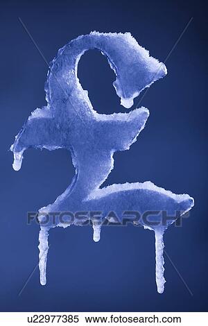 Frozen British pound symbol View Large Photo Image Stock Photography - Frozen British pound symbol. Fotosearch