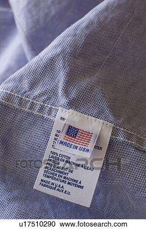 Stock Image - Garment label. Fotosearch
