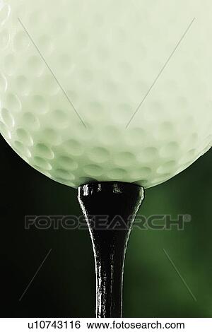 Stock Photograph - Golf ball on a tee. Fotosearch