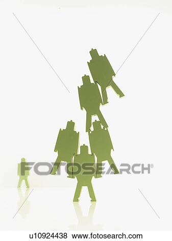 Stock Photo - Green paper people. Fotosearch