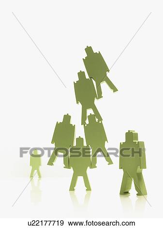 Stock Photo - Green paper people. Fotosearch