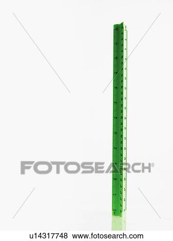 Stock Photo - Green ruler. Fotosearch