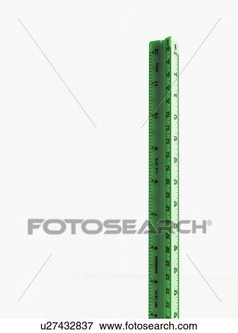 Stock Photo - Green ruler. Fotosearch
