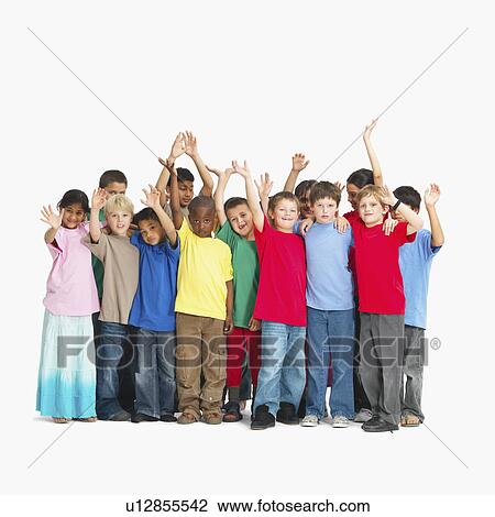 Stock Image - Group of children. Fotosearch