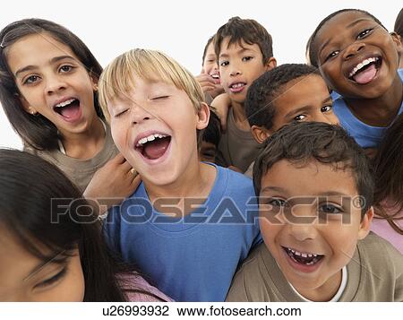 Stock Image - Group of children. Fotosearch