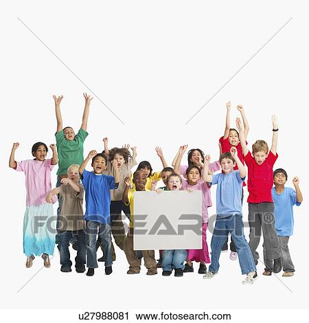 Stock Image - Group of children. Fotosearch